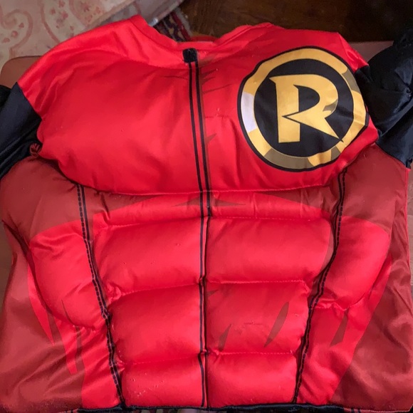 DC Superheroes Deluxe Robin Costume, Child's Large - Picture 4 of 14